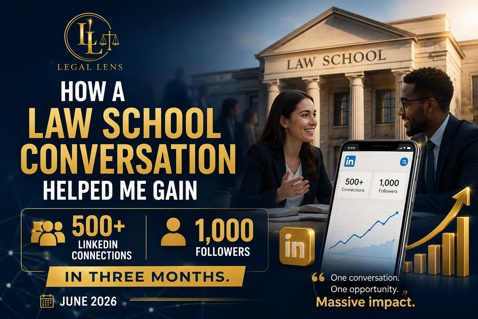 How a Law School Conversation Helped Me Gain 500+ LinkedIn Connections and 1,000 Followers in Three Months